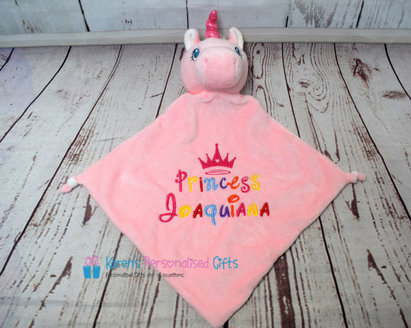 Personalised Pink Unicorn Comforter - Cubbies