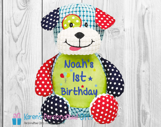 Personalised Harlequin Dog - Cubbies