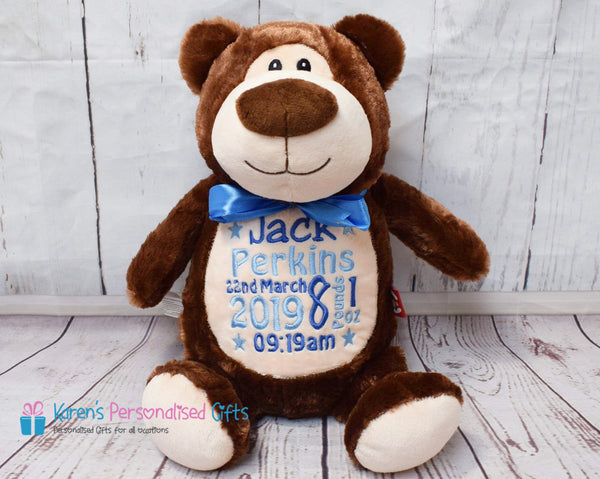 Personalised Brown Bear - Cubbies