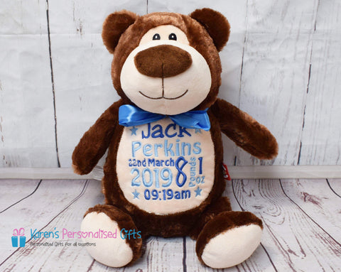 Personalised Brown Bear - Cubbies