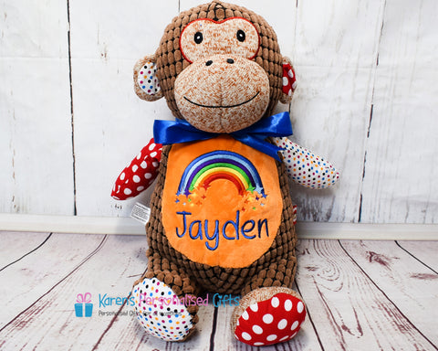 Personalised Brown Harlequin Monkey - Cubbies