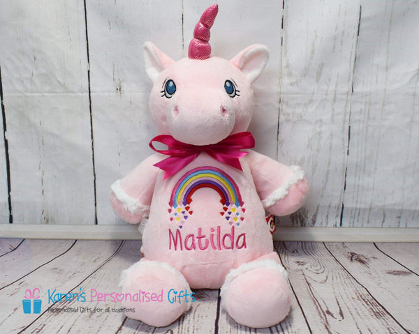 Personalised Pink Unicorn - Cubbies