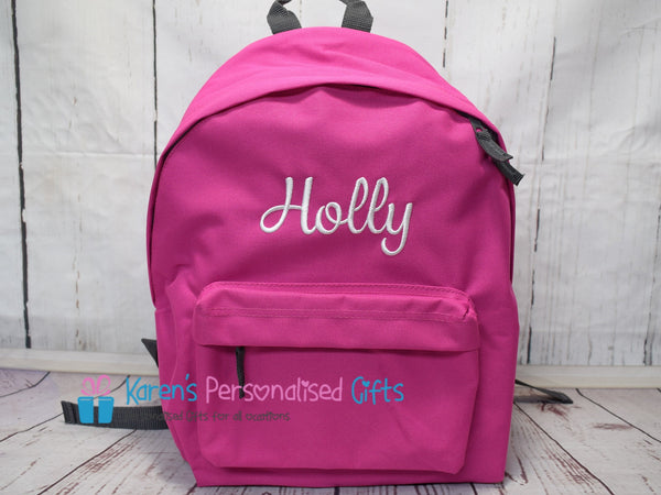 Personalised Purple Backpack (choice of colours)