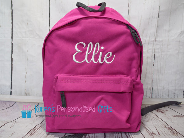 Personalised Red Backpack (choice of colours)