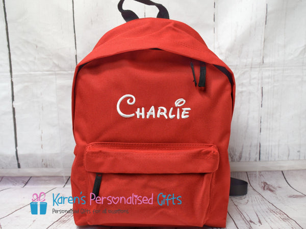 Personalised Pink Backpack (choice of colours)