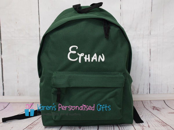 Personalised Pink Backpack (choice of colours)