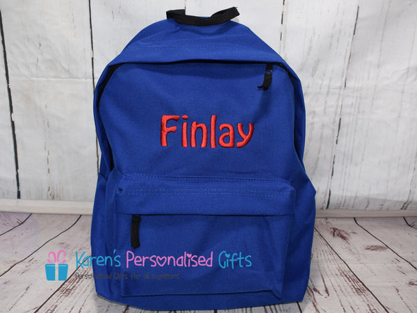 Personalised Pink Backpack (choice of colours)