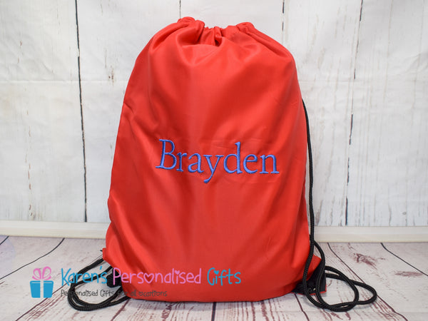 Personalised Royal Blue Swim/Gym Bag (Choice of colours)