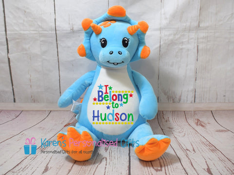 Personalised Blue Dinosaur - Cubbies