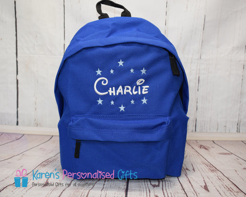 Personalised Name with Stars Backpack (Choice of 4 colours)