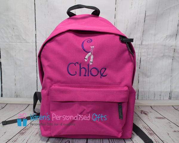 Personalised Ballet Initial Backpack (Choice of 4 colours)