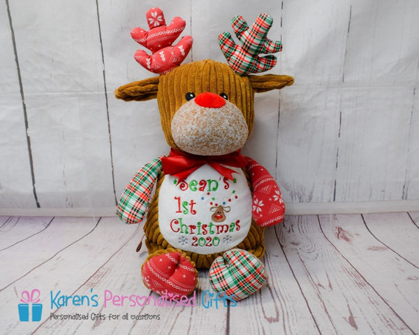 Personalised Christmas Harlequin Reindeer - Cubbies