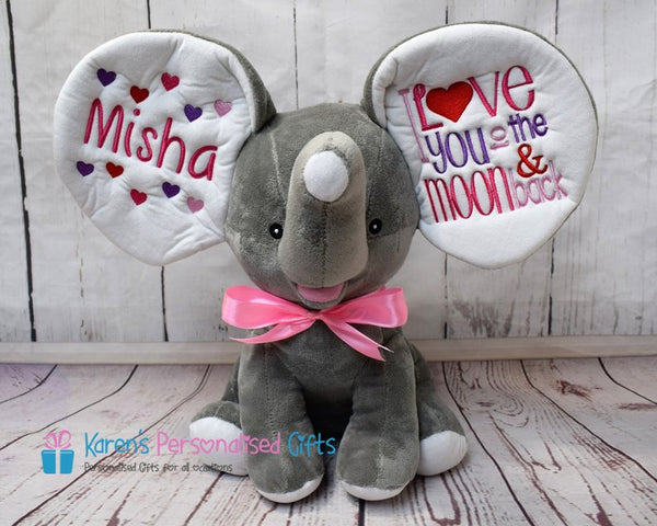 Personalised Grey Dumble Elephant - Cubbies