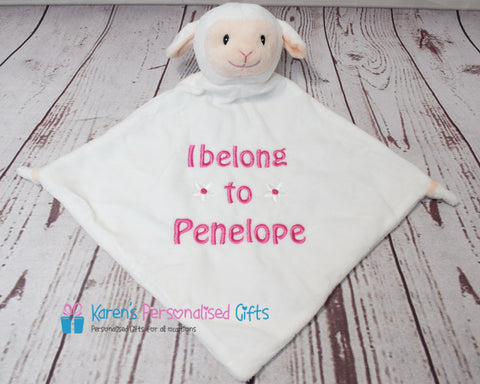 Personalised Lamb Comforter - Cubbies