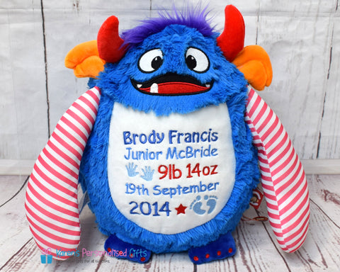 Personalised Blue Monster - Cubbies