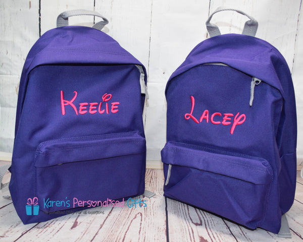 Personalised Bottle Green Backpack (choice of colours)